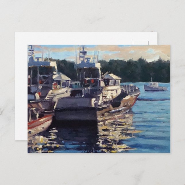 Beautiful Fishing Boat Scene Postcard (Front/Back)