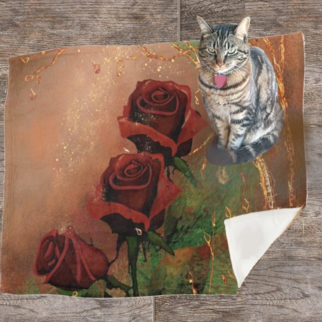 Beautiful Fleece Blanket with Roses (Creator Uploaded)