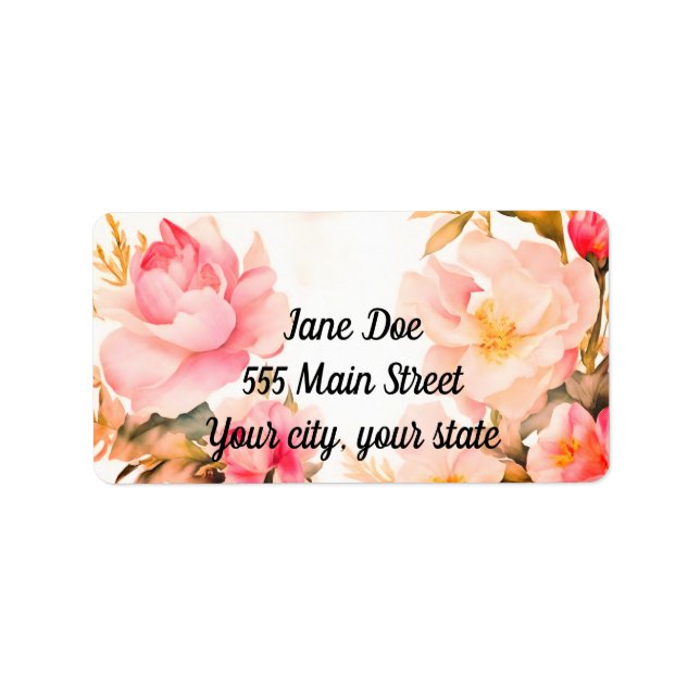 Beautiful floral address labels (Front)