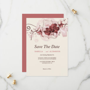 Beautiful Floral Arrangements Save The Date