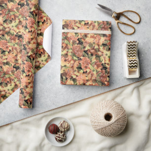 Beautiful, floral background, elegant, autumn wrapping paper