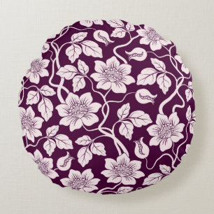 Beautiful Floral Background Round Cushion
