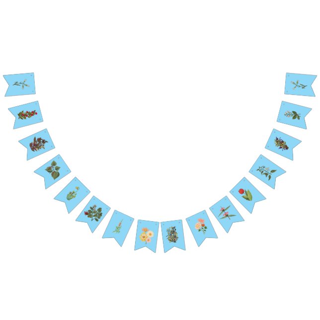 Beautiful floral banner on blue background (All)