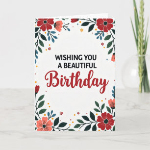 Beautiful Floral Birthday Card