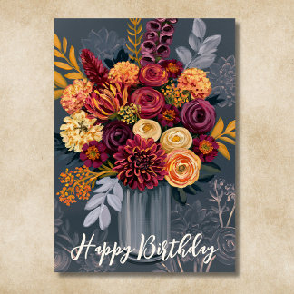 Beautiful Floral Birthday Wishes Colourful Flowers Card