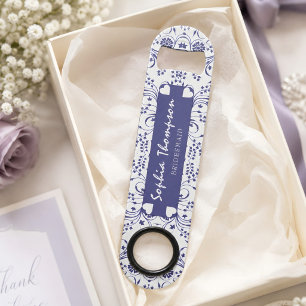 Beautiful Floral Blue Bridesmaid Wedding Favour Ba