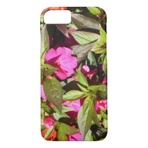 Beautiful floral botanical tropical pink flowers iPhone 8/7 case