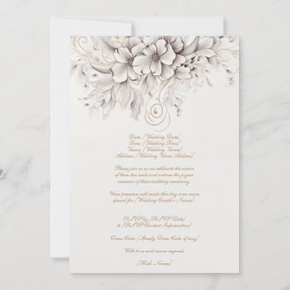 Beautiful Floral Botanical Wedding invitation