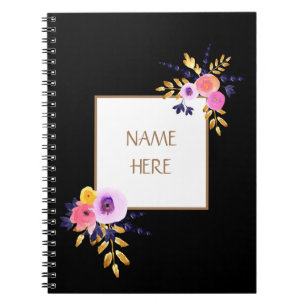 Beautiful floral bouquet notebook