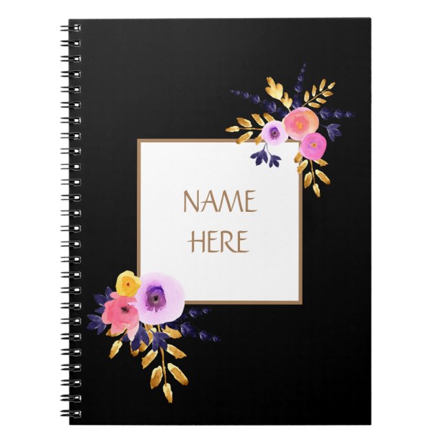 Beautiful floral bouquet notebook (Front)