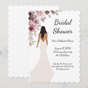 beautiful floral bridal shower invitation