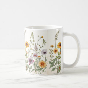 Beautiful Floral Ceramic Mug - A Garden of Blooms