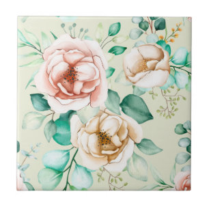 Beautiful Floral  Ceramic Tile