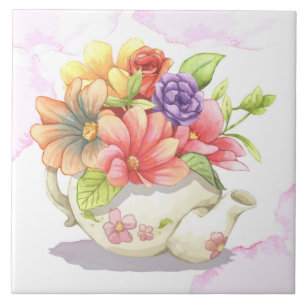 Beautiful Floral Ceramic Tile