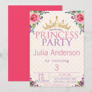 Beautiful Floral Chic Birthday Invitation