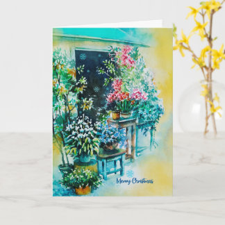 Beautiful Floral christmas card made with love