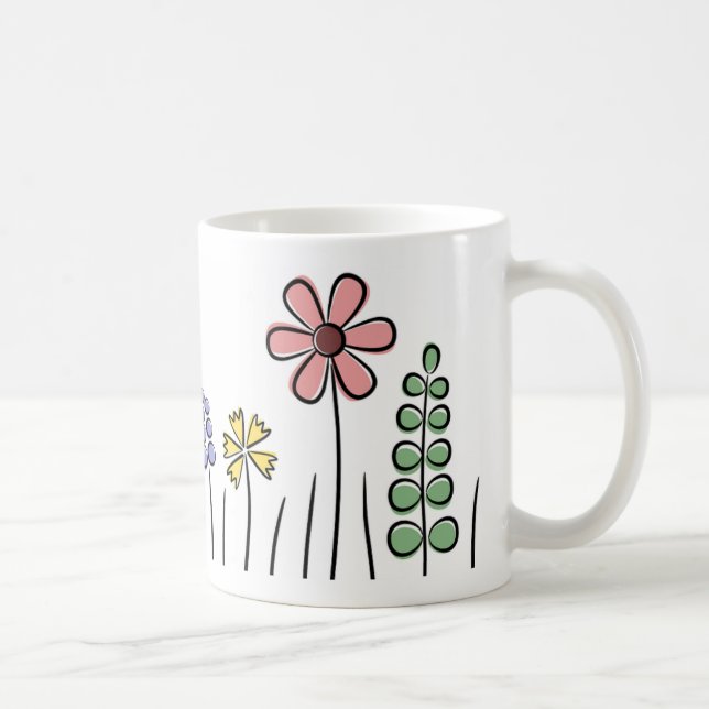 Beautiful floral coffee mug  (Right)