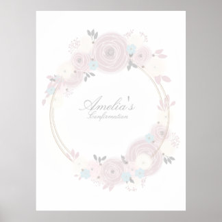 Beautiful Floral Confirmation Custom Entryway sign