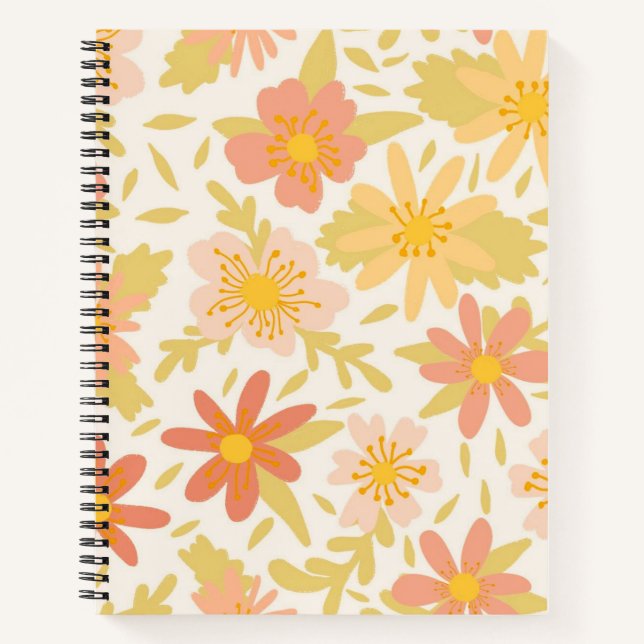 beautiful floral Customisable Notebook  (Front)