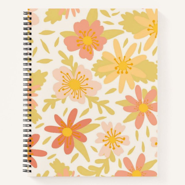 beautiful floral Customisable Notebook  (Front)
