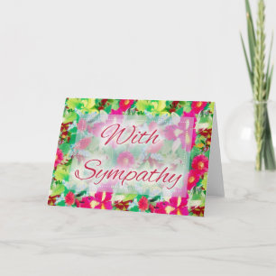 Beautiful Floral D6 With Sympathy Greeting Card