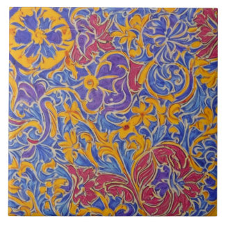 Beautiful Floral Design  Ceramic Tile