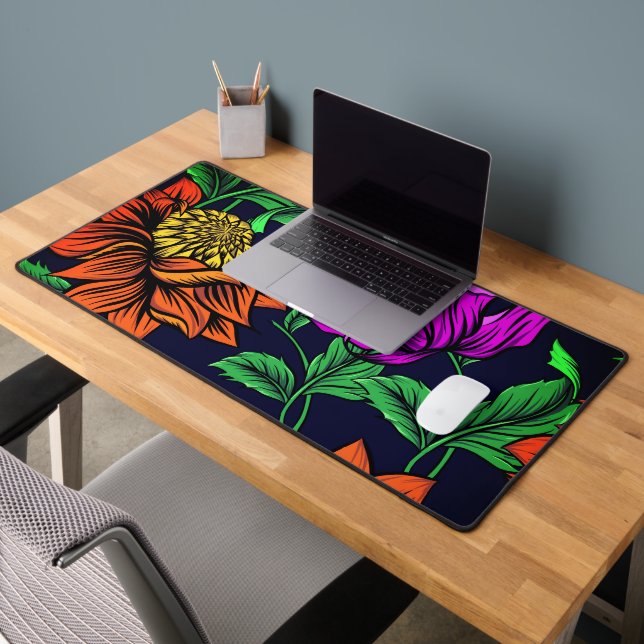 Beautiful Floral Design - Desk Mat (Office 2)