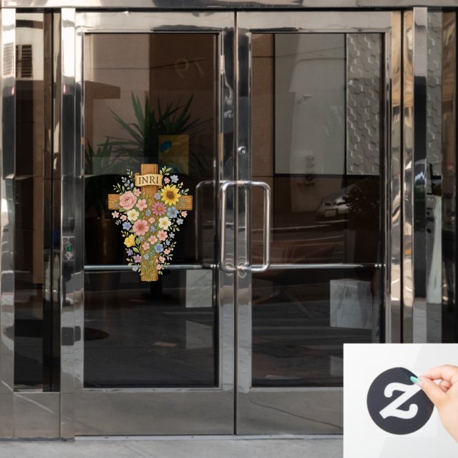 Beautiful floral Easter cross (Office Door)