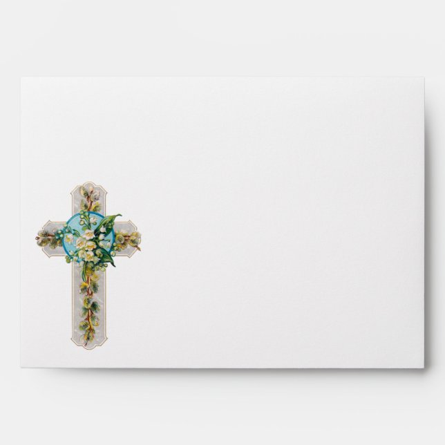 Beautiful Floral Easter Cross Envelopes (Front)