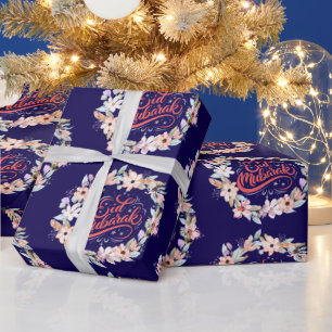 Beautiful Floral Eid Gift Wrap Muslim Holiday