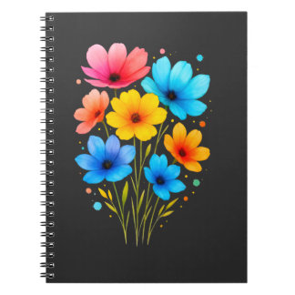 Beautiful Floral Flower T-Shirt Notebook
