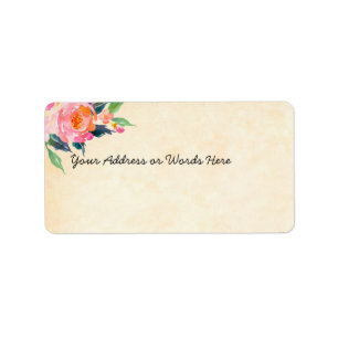 Beautiful Floral Flowers Address Labels