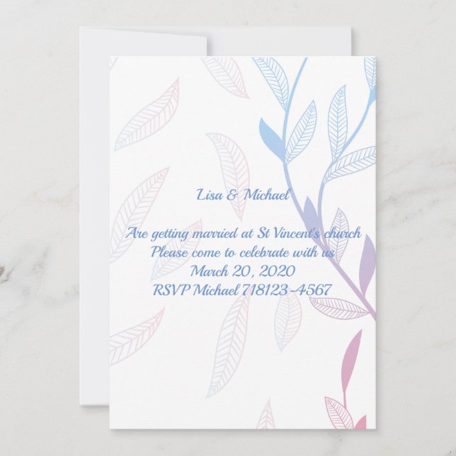 Beautiful Floral Frame Invitation (Front)