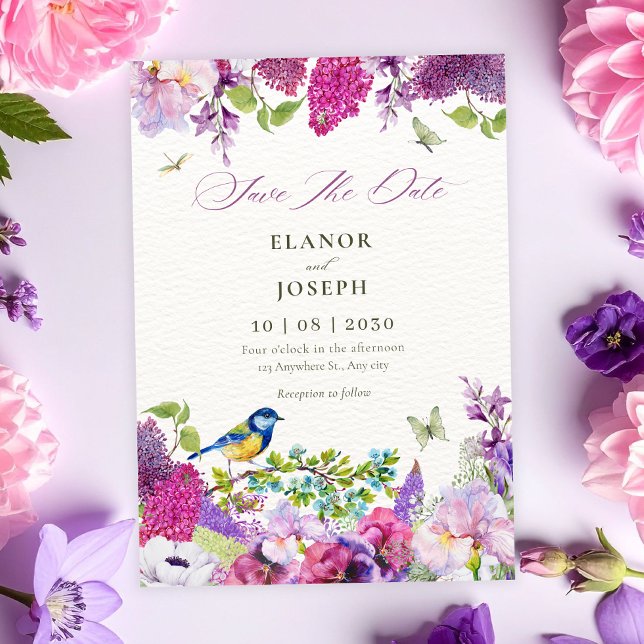 Beautiful floral garden  save the date (Creator Uploaded)