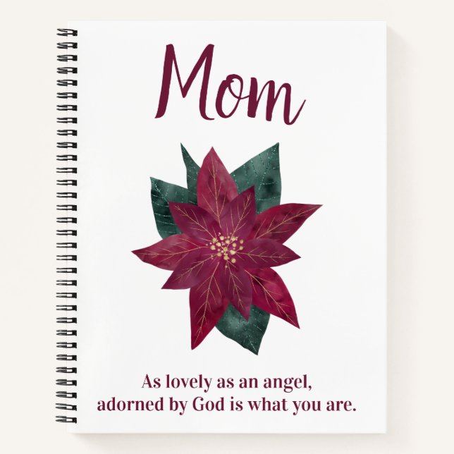 Beautiful Floral Gift for Mum Spiral Notebook (Front)