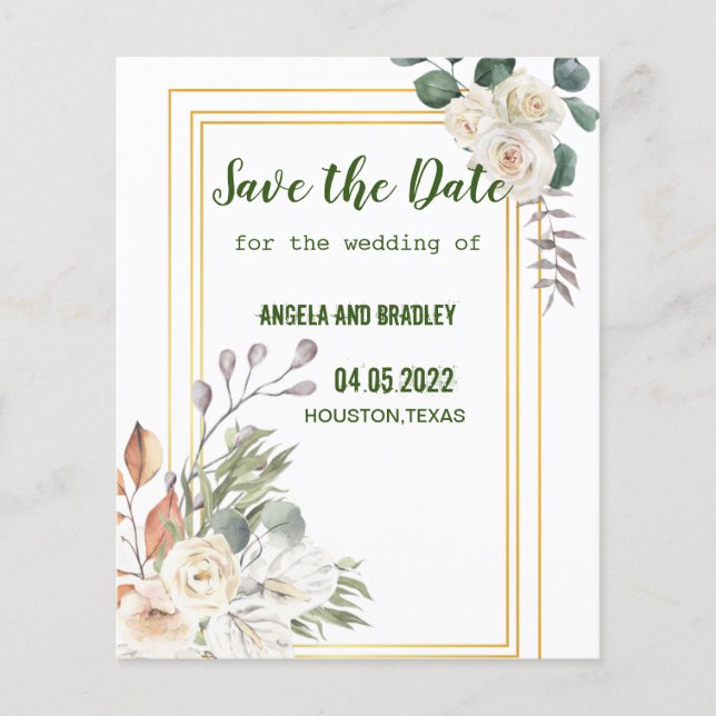 Beautiful floral gold flyer (Front)