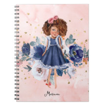 Beautiful Floral Gold Glitter Girl Daily Diary