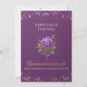 Beautiful Floral Graduation Card