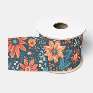 Beautiful Floral Inspiration Grosgrain Ribbon