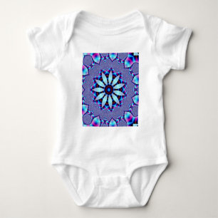 Beautiful Floral Kaleidoscope Baby Bodysuit