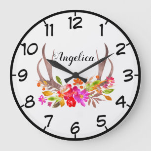 Beautiful Floral Large Clock