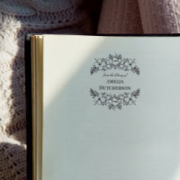 Beautiful Floral Line Art Book Plate