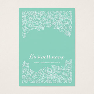 Beautiful Floral Mint Background Earring Cards