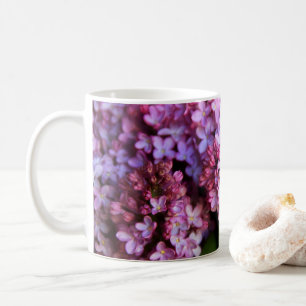 Beautiful floral mug 11 oz with lilac artwork