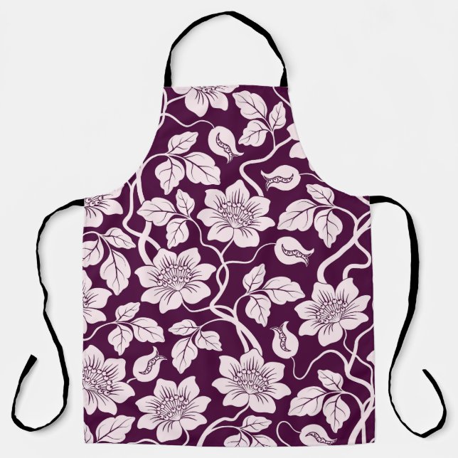 Beautiful Floral Pattern Apron (Front)