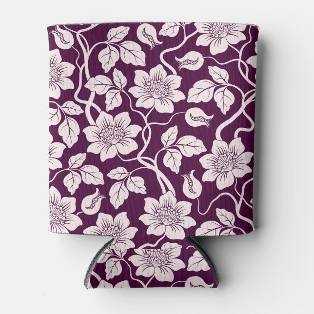 Beautiful Floral Pattern Can Cooler (Front)