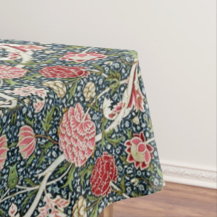 Beautiful Floral Pattern Foliage Flowers Red Pink  Tablecloth