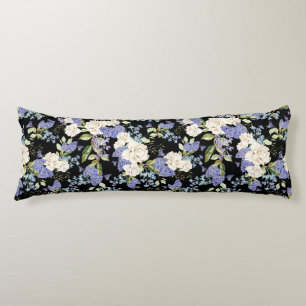 Beautiful Floral Pattern Lilac Roses Foliage  Body Cushion