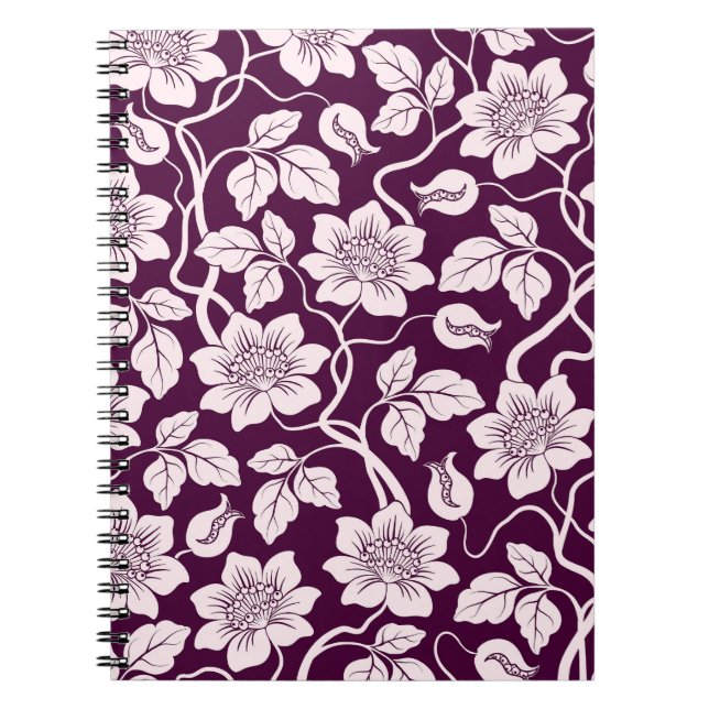 Beautiful Floral Pattern Notebook (Front)