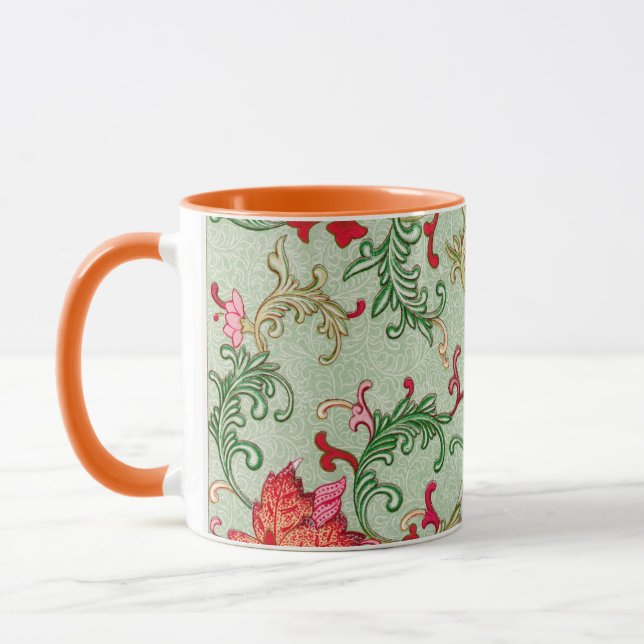Beautiful floral pattern printed coffee mug  (Left)